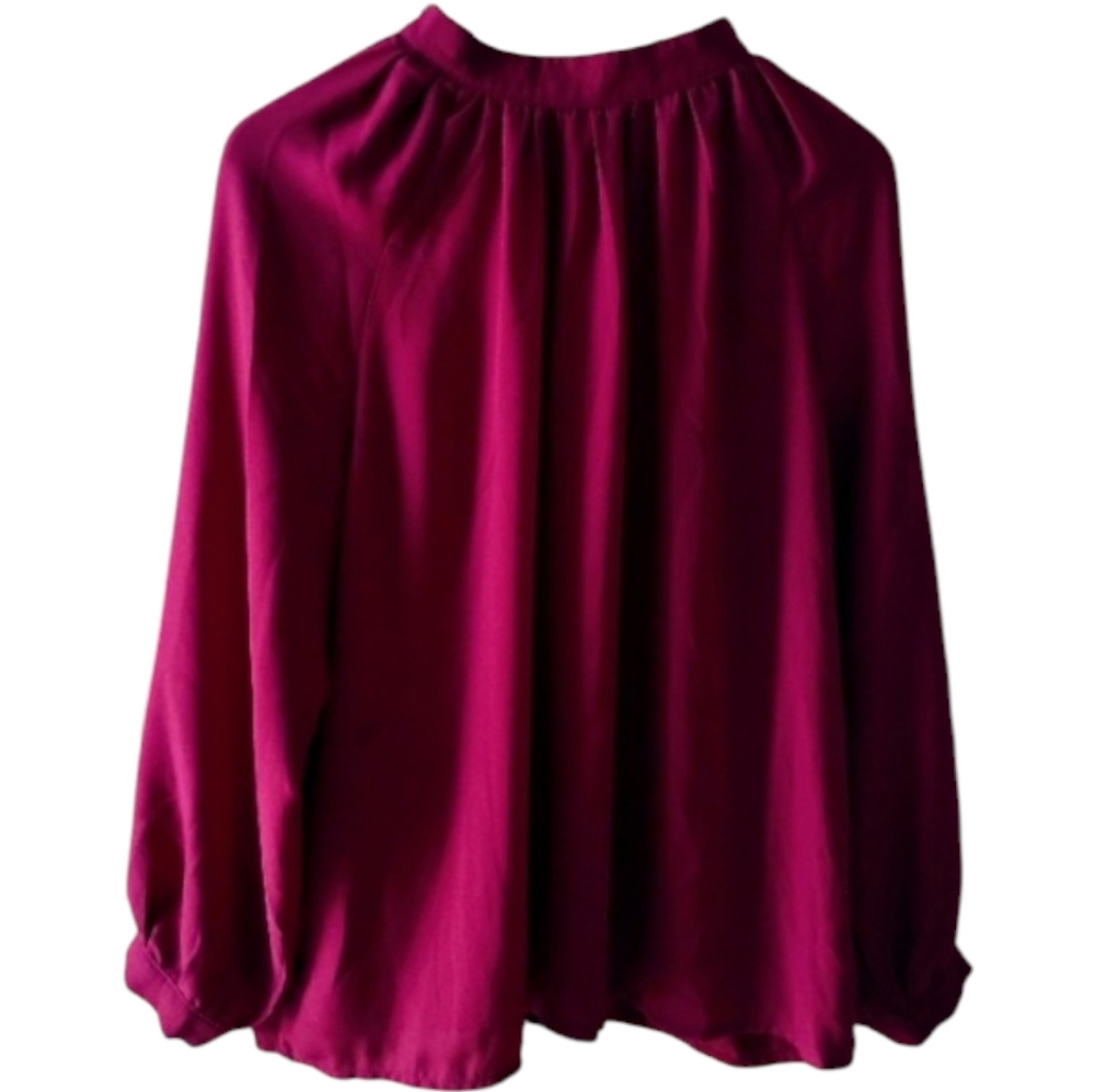 Burgundy Smock Keyhole Top Siz 0XL